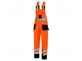 Dungarees | Size: XL | black-orange | warning | Class: 2 | 270g/m2
