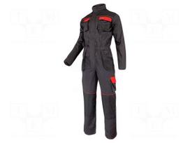 Protective coverall | Size: 2L,54 | graphite-orange | 190g/m2