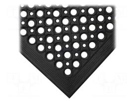 Anti fatigue mat | Width: 0.9m | L: 1.5m | rubber,nitryl | black