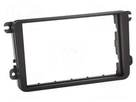 Radio frame | Seat,VW,Škoda | 2 DIN | black