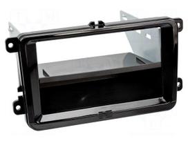 Radio frame | Seat,VW,Škoda | 2 DIN | black gloss