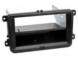 Radio frame | Seat,VW,Škoda | 2 DIN | black