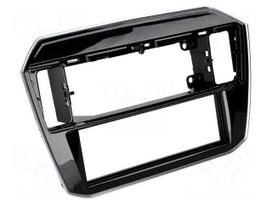 Radio frame | Seat,VW,Škoda | 1 DIN | black gloss