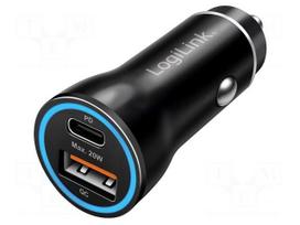 USB power supply | USB A,USB C socket | Sup.volt: 12÷24VDC | 20W