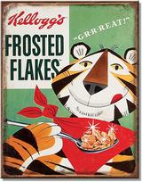 Desperate Enterprises Kelloggs Frosted Flakes Tony skardinis ženklas Nostalgiškas Vintažinis Metalinis Sienos Dekoras Pagaminta JAV aluminum 20x30cm