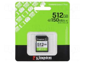 Memory card | SDXC | 512GB | Class 10 UHS-I U3 V30 | R: 150MB/s