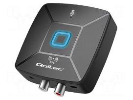 BT receiver | black | Jack 3.5mm socket,RCA,USB C socket | PnP | 10m