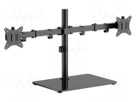 Stand | 9kg | 17÷32" | black | 75x75mm,100x100mm | plastic,steel,glass