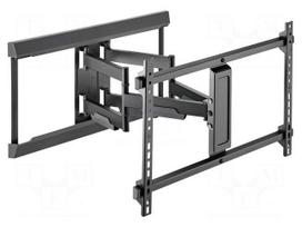 Holder | for wall mounting | 60kg | 37÷80" | black | Arm len: 536mm