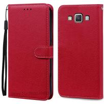 A5 2015 dėklas Samsung Galaxy A5 dėklui Piniginė Odinis atverčiamas dėklas Samsung Galaxy A5 2015 dėklui A5000 A500F A500H Telefono dangtelis A5 (A5 2015) A500F tamsiai raudona spalva
