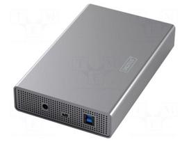 Hard discs housing: 2,5" / 3,5" | SATA III,USB 3.0 | aluminium
