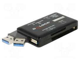Card reader: memory | CF,M2,microSD,MMC,MS,SD,USB A plug,xD