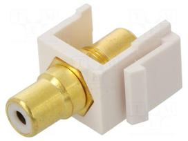 RCA coupler | Keystone | RCA socket,both sides | white