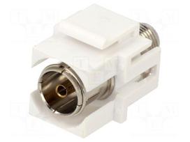 RF coupler | Keystone | F socket,coaxial socket | white | 75Ω