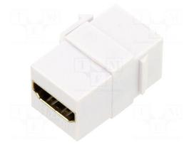 HDMI coupler | Keystone | HDMI socket,both sides | white | push-in