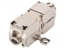 RJ45 module | Keystone | connection 1: 1 | silver | Cat 6a