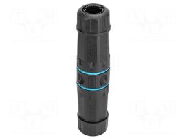 RJ 45 coupler | RJ45 socket,both sides | black | IEEE 802.3af/at