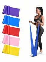 Portable Resistance Bands For Yoga & Pilates, Fitness Bands, Elastic Bands, Suitable For Men & Women Exercise, Yoga, Pilates, Strength Training one-size rožinė