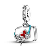 Authentic Original Copper Metal Medicine Cabinet Stethoscope Charm Bead Components Pendant Bead Component Bead Components Compatible With Bracelet