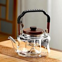 850ml Wooden Handle Glass Teapot with Infuser Household Heat-Resistant Brewing Tea Coffee Pot Kungfu Tea Set Teaware