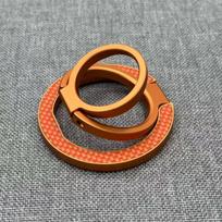 Double Ring MagSafe Phone Holder: Strong Magnetic Grip, Finger Ring, Kevlar Fiber, Multifunctional Folding Design.
