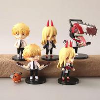 Hot 6Pcs-Set Chainsaw Man Anime Figure PVC Denji Pochita Collection Action Figures Model Collection Playthings Anime Dolls Children Present