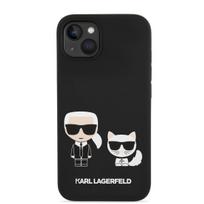Karl Lagerfeld MagSafe Liquid Silicone Karl and Choupette Case for iPhone 14 Plus / Black