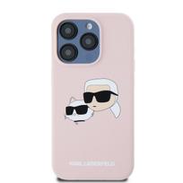 Karl Lagerfeld Liquid Silicone Double Heads MagSafe Case for iPhone 15 Pro / Pink