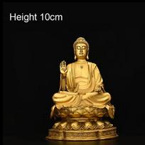 Pure Copper Buddha Tathagata Ornaments, Sitting Lotus Altar Sakyamuni Home Decoration Living Room Buddha Hall Crafts statue, 1Pc