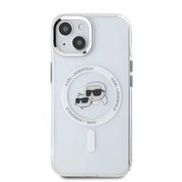 Karl Lagerfeld IML K&CH Heads Metal Frame MagSafe Case for iPhone 15