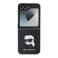 Karl Lagerfeld PU Saffiano Monogram Karl Head Case for Samsung Galaxy Z Flip 6/7 FE / Black