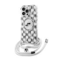 Karl Lagerfeld IML Monogram Crossbody K&CH Heads MagSafe Case for iPhone 16 Pro Max / Transparent