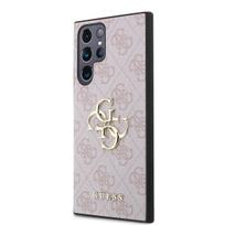 Guess PU 4G Metal Logo Case for Samsung Galaxy S24 Ultra / Pink