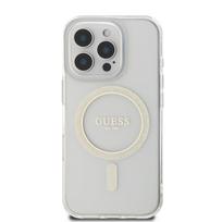 Guess IML Glitter Ring MagSafe Case for iPhone 16 Pro / Transparent