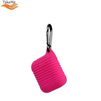 Dėklai ausinėms TakeMe Apple Ultra-thin Lined Soft Silicone protective case for AirPods Pink