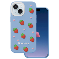 Mocco Strawberry Back Case for Apple iPhone 13 / 14 / 15