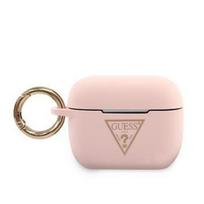 Dėklai ausinėms Guess  AirPods Pro Triangle Silicone Case Pink