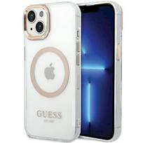 Guess GUHMP15MHTRMD Metal Outline Magsafe Hard Case for iPhone 15 Plus / 14 Plus 6.7" / gold