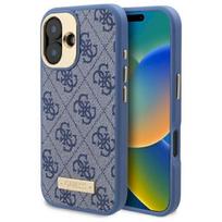 Guess GUHMP16MU4GPRB Hardcase 4G Logo Plate MagSafe for iPhone 16 Plus 6.7" / blue
