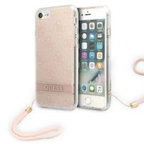 Guess GUOHCI8H4STP Hardcase 4G Print Strap for iPhone SE 2022 / SE2020 / 7 / 8 / pink