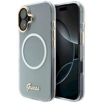 Case Guess IML Gradient Script Metal MagSafe for iPhone 17 / white