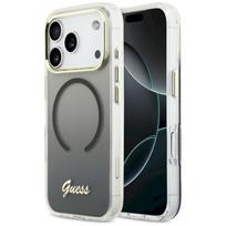 Guess IML Gradient Script Metal MagSafe Case for iPhone 17 Pro Max / black