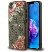 Guess 4G Flowers Print MagSafe Case for iPhone 16e/17e / brown