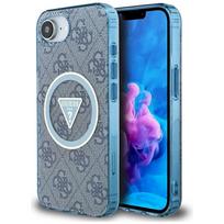 Case Guess IML Metal Glitter 4G Circle Triangle MagSafe for iPhone 16e/17e / blue
