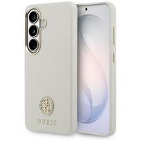 Case Guess Rhinestone Round Logo MagSafe for Samsung Galaxy S26 Plus / beige