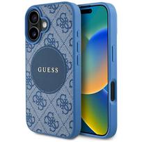 Guess 4G Circle Classic Logo MagSafe Case for iPhone 16 / blue