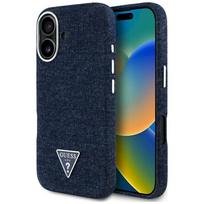 Case Guess Denim Triangle Logo MagSafe for iPhone 16 / blue