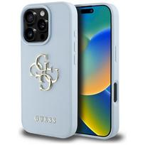 Case Guess Grained Big 4G Logo Small Classic Logo for iPhone 16 Pro / blue