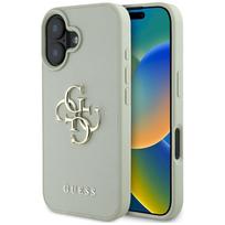Guess Grained Big 4G Logo Small Classic Logo Case for iPhone 16 / green