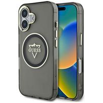 Guess IML Metal Mountain Logo MagSafe Case for iPhone 16 / black